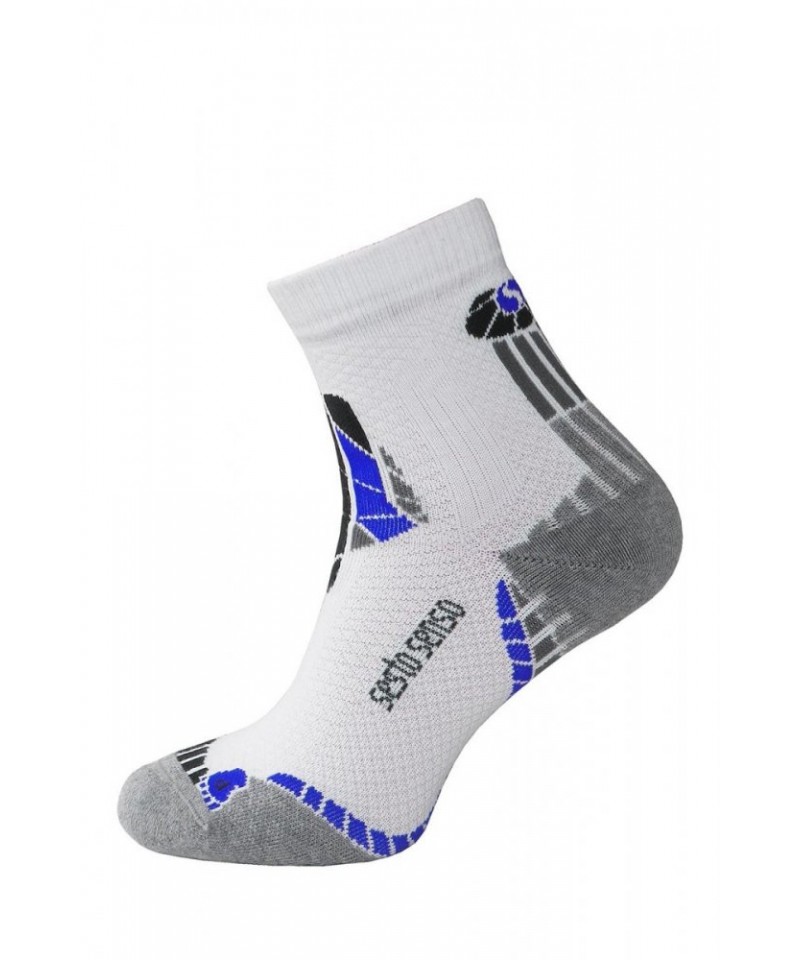 Sesto Senso Multisport model 01 m Ponožky, Světle šedá, Bílo-modrá