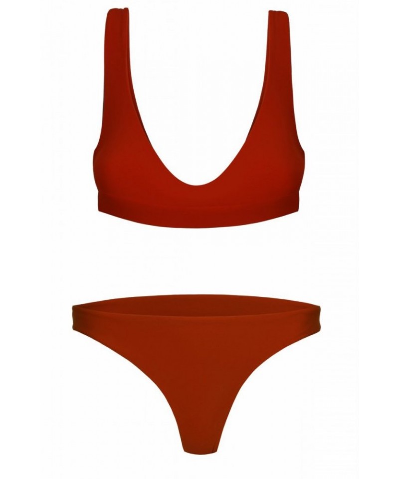 Qso Tahiti Dámské plavky, L, rudy