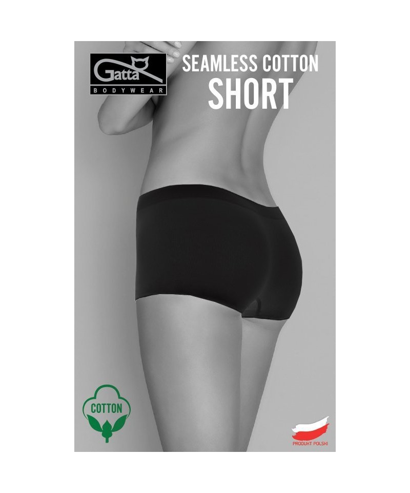 Gatta Seamless Cotton Short 1636S dámské kalhotky, L, black/černá