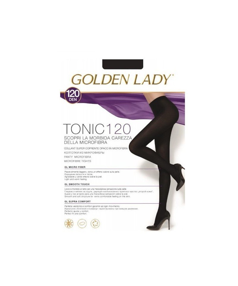 Golden Lady Tonic 120 den punčochové kalhoty, 3-M, nero/černá