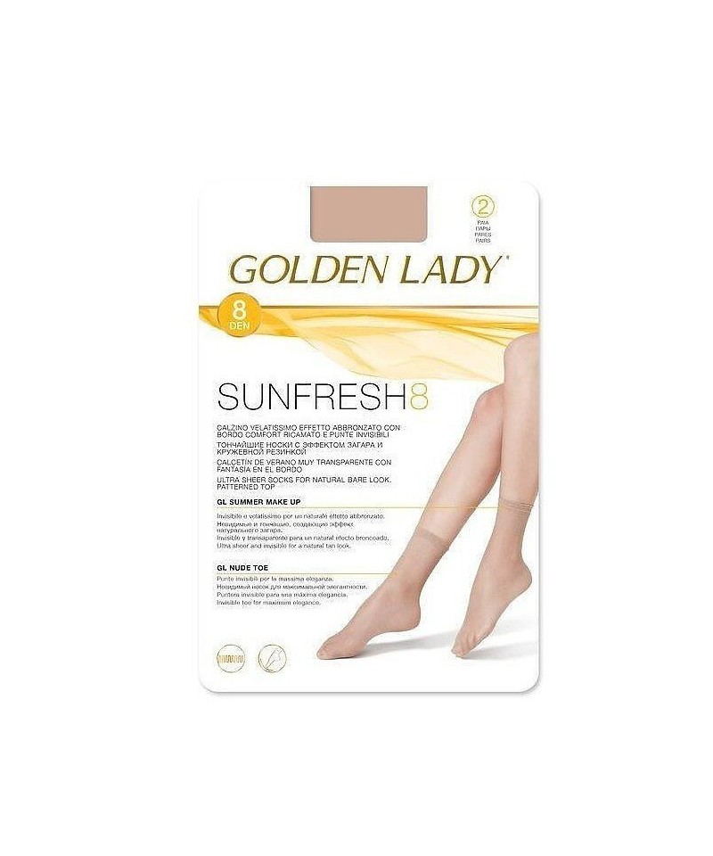 Golden Lady Sunfresh 8 den A\'2 2-pack dámské ponožky,, UNI, nero/černá
