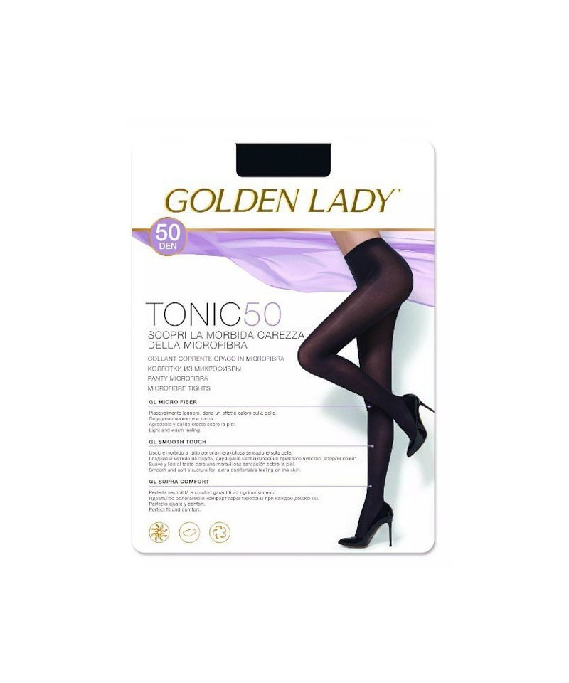 Golden Lady Tonic 50 den punčochové kalhoty, 4-L, nero/černá