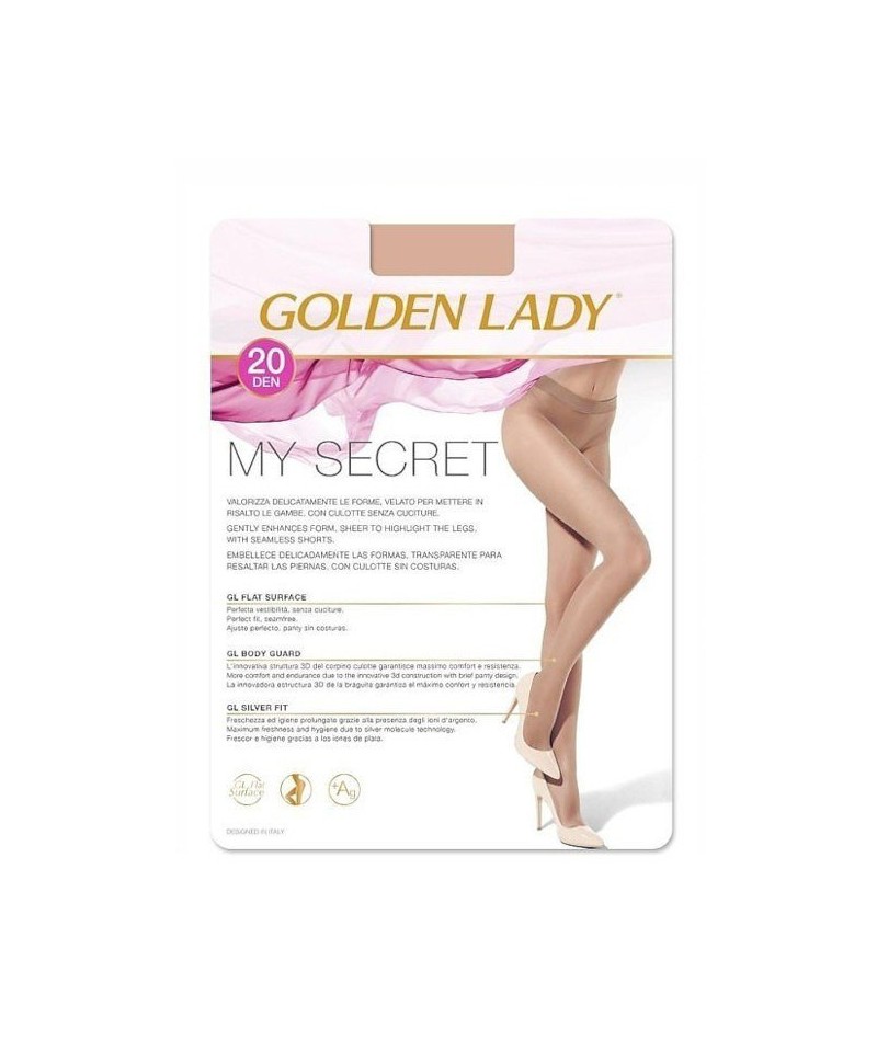 Golden Lady My Secret 20 den punčochové kalhoty, 2-S, nero/černá