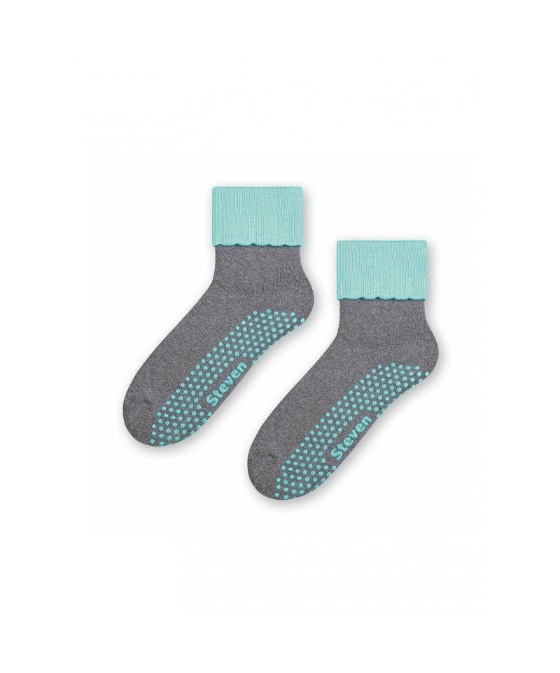 Steven ABS art.126 Dámské ponožky, 35-37, šedá melanž-modrá