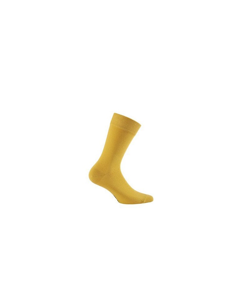Wola Perfect Man W94.N03 Pánské ponožky jednobarevné, 45-47, yellow/odc.żółtego