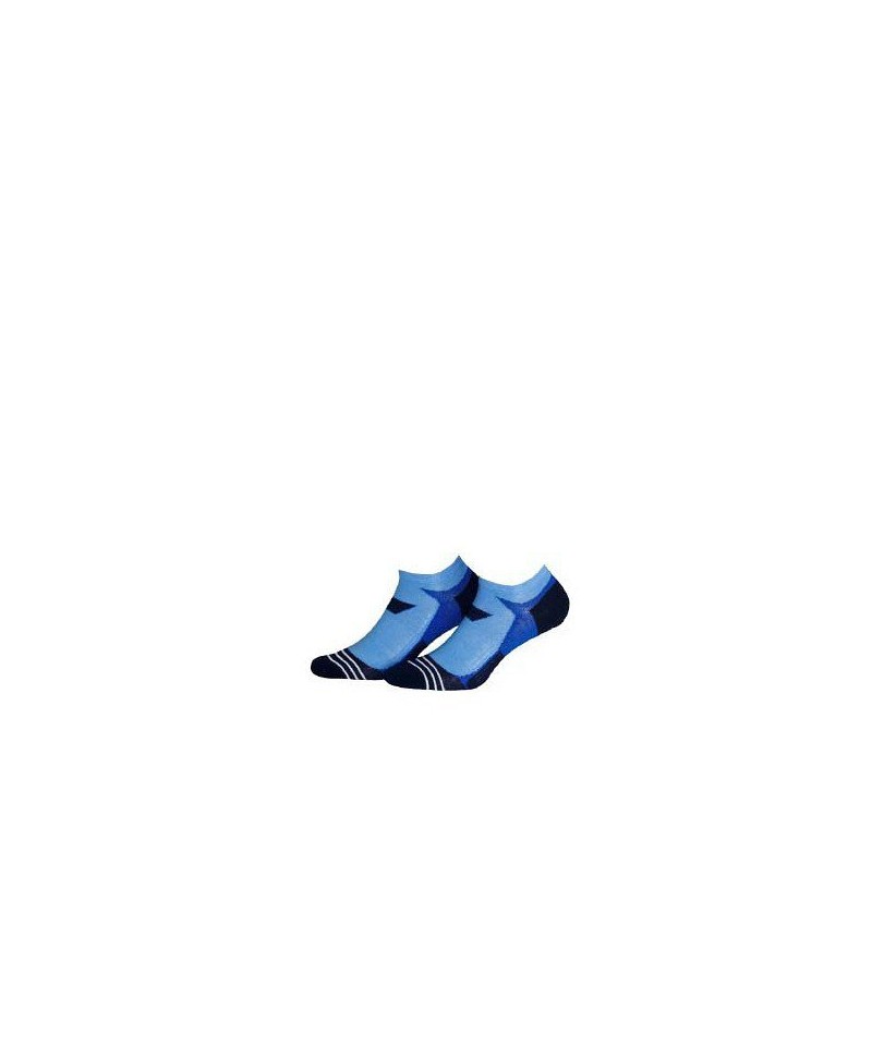 Wola Sportive W91.1N3 Ag+ Pánské ponožky, Světle šedá, blue