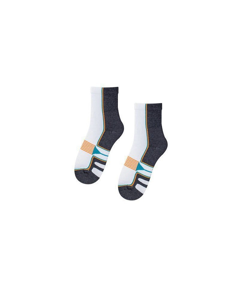 Wola Sportiwve Frotte  W94.1N6 AG+ Pánské ponožky, Světle šedá, white/bílá