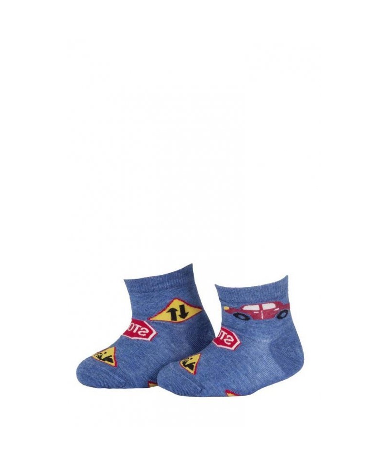Gatta Cottoline jarní-letní vzorované G14.N59 0-2 let Chlapecké ponožky, 15-17, jeans