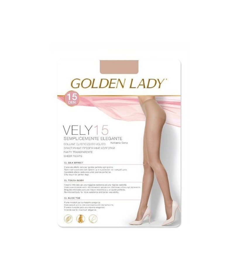 Golden Lady  Vely 15 den punčochové kalhoty, 3-M, castoro/odc.brązowego