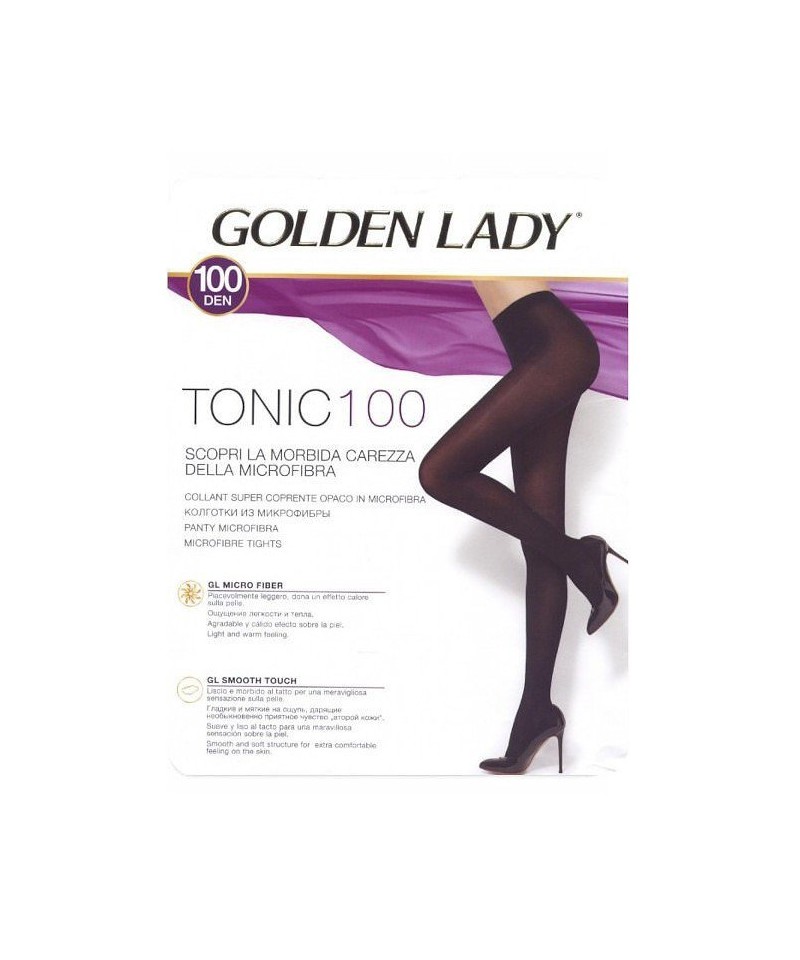 Golden Lady Tonic 100 den punčochové kalhoty, 4-L, nero/černá