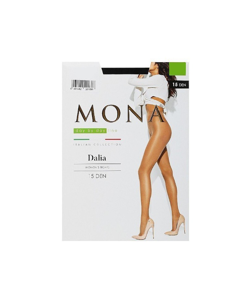 Mona Dalia 15 den plus  punčochové kalhoty, 5-XL, nero/černá