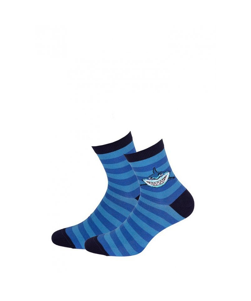 Gatta Cottoline vzorované G34.N01 6-11 let Chlapecké ponožky, 30-32, černá