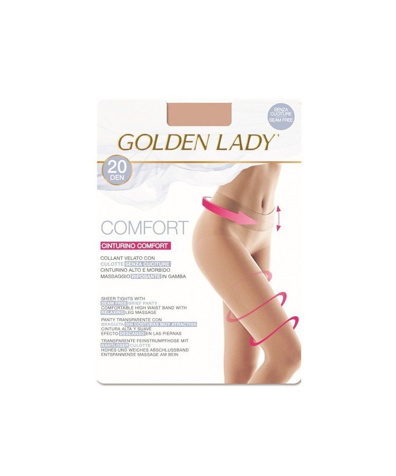 Golden Lady Comfort 20 den punčochové kalhoty, 4-L, Daino