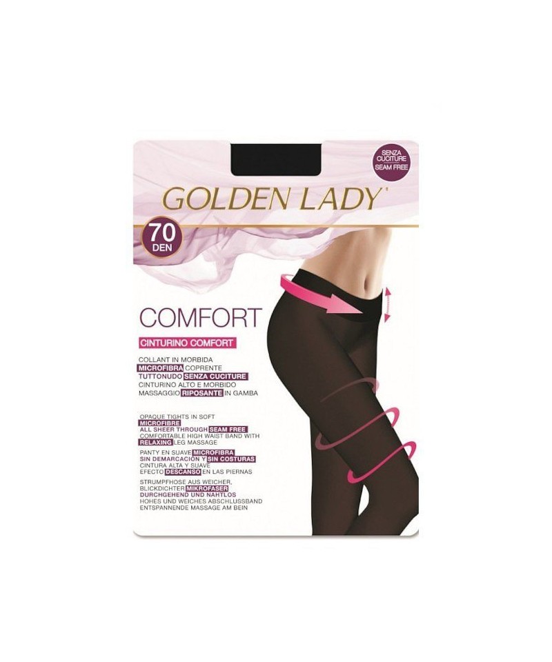 Golden Lady Comfort 70 den punčochové kalhoty, 5-XL, nero/černá