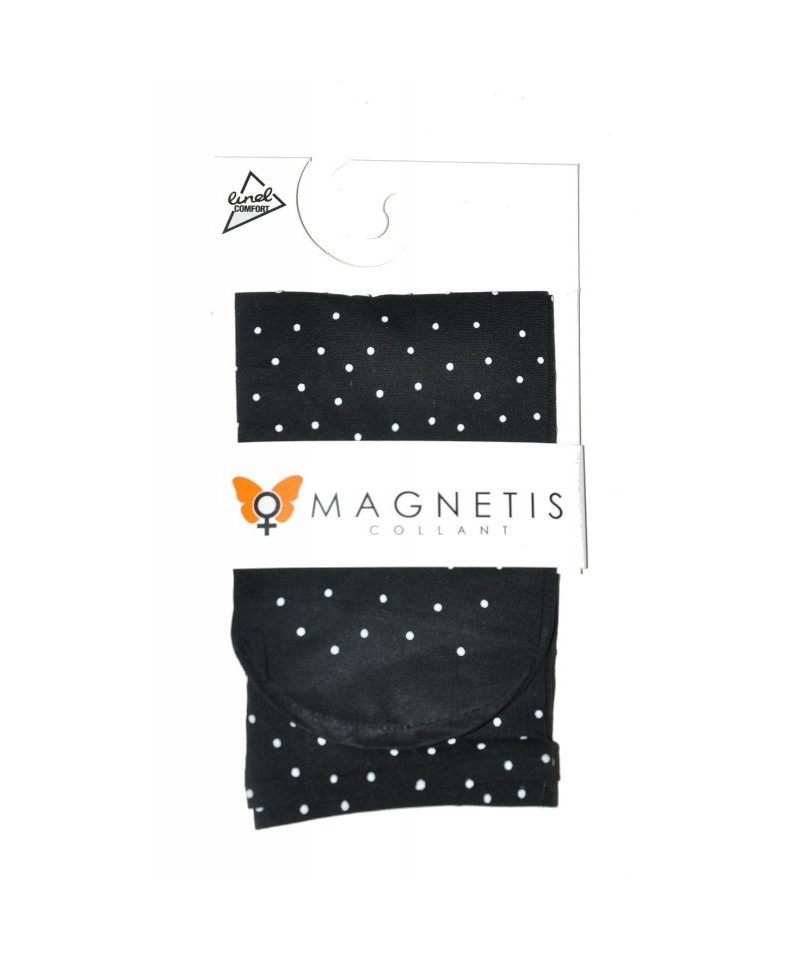 Magnetis 020 Druk Kropki dámské ponožky, UNI, černá-šedá