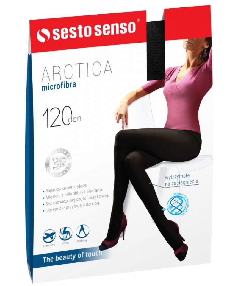 Sesto Senso Arctica XL 120 DEN Punčochové kalhoty, XL, černá