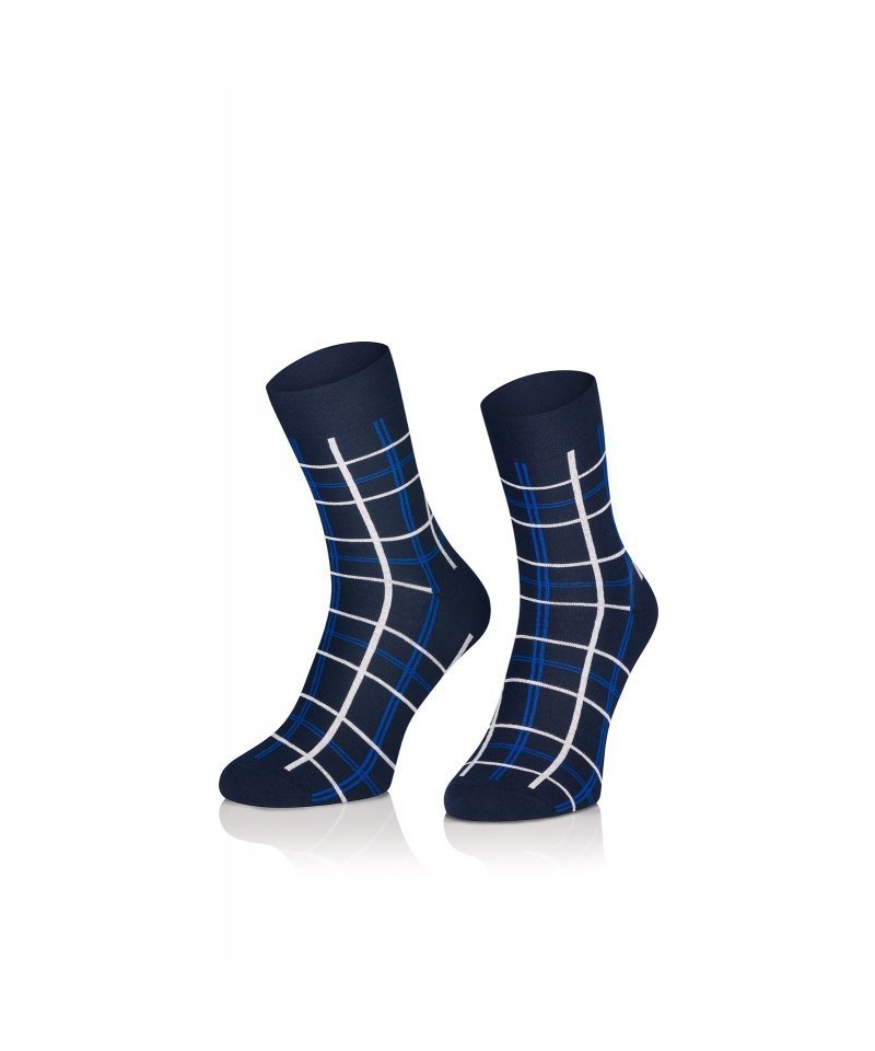 Intenso Superfine 1955 vzorované Pánské ponožky, 44-46, modrá