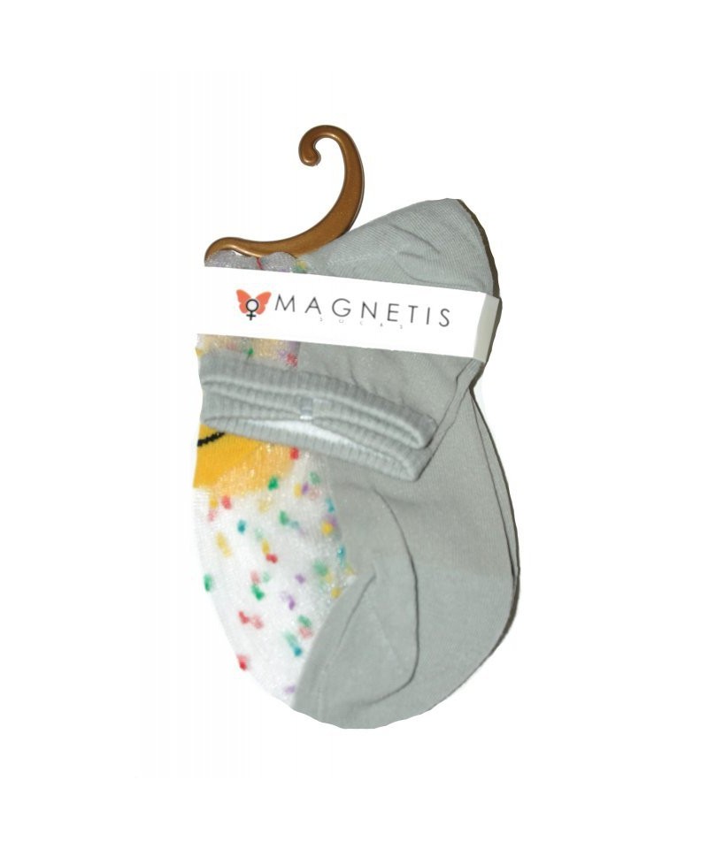 Magnetis 13531 Emotka Kotníkové ponožky, UNI, šedá