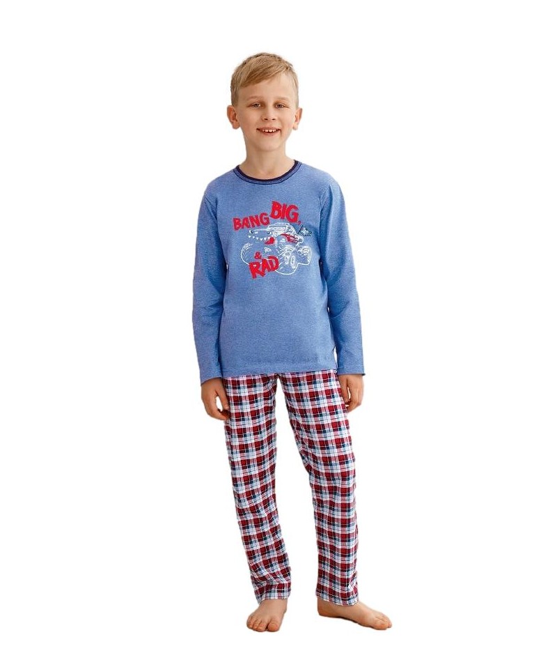 Taro Mario 2650 Z\'22 Chlapecké pyžamo, 86, šedá světlý melanž