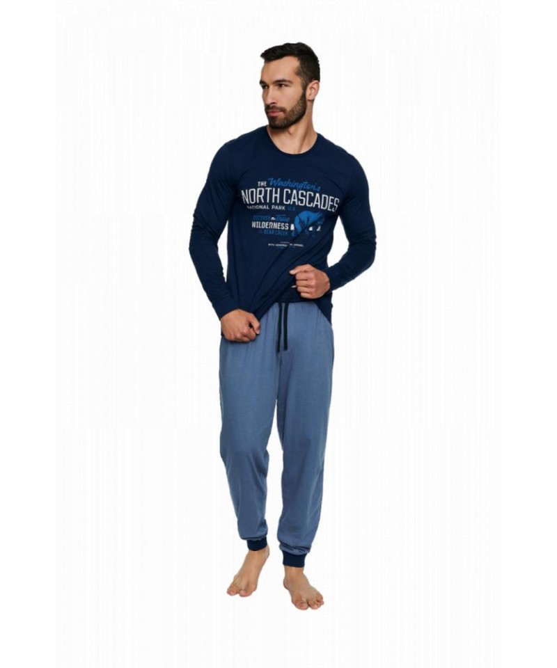 Henderson Beast 40034-59X Pánské pyžamo, M, modro-modrá