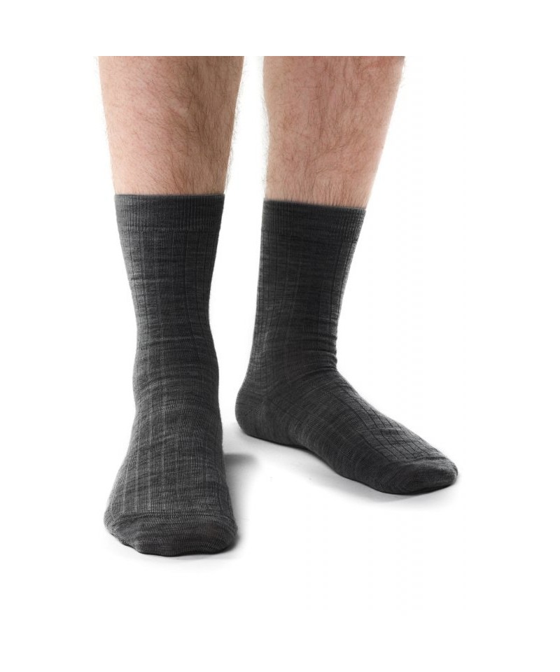 Steven 130 černý melanž Pánské ponožky, 44/46, černá