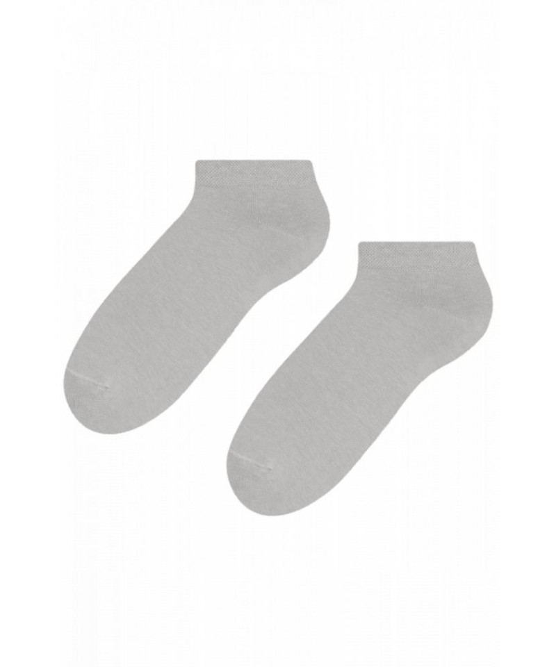 Steven 045 popelavé Pánské kotníkové ponožky, 41/43, Popelová
