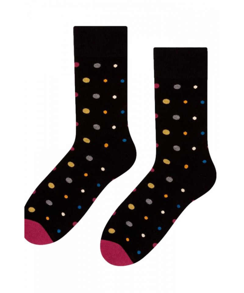 More Mix Dots 140-051 černé Pánské ponožky, 39/42, černá