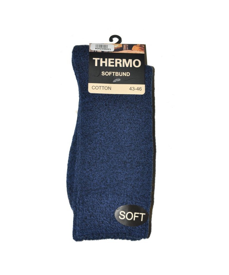 WiK 23402 Thermo Softbund Pánské ponožky, 39-42, hnědá melanž