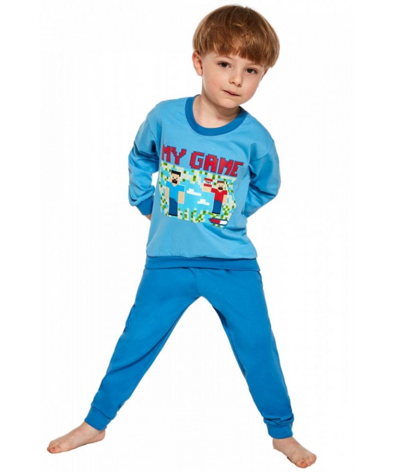 Cornette Kids Boy 477/147 My Game Chlapecké pyžamo, 98-104, modrá
