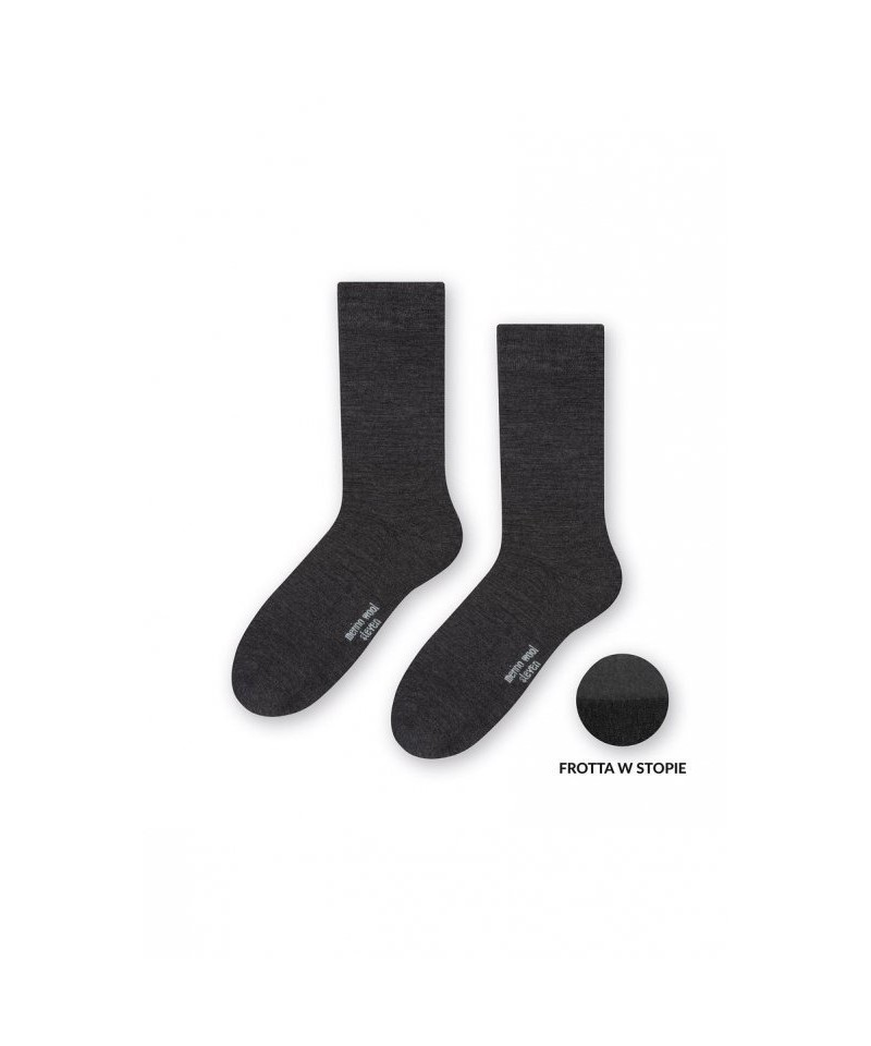 Steven art.130 polofroté Merino Wool Pánské ponožky, 44-46, hnědá melanž