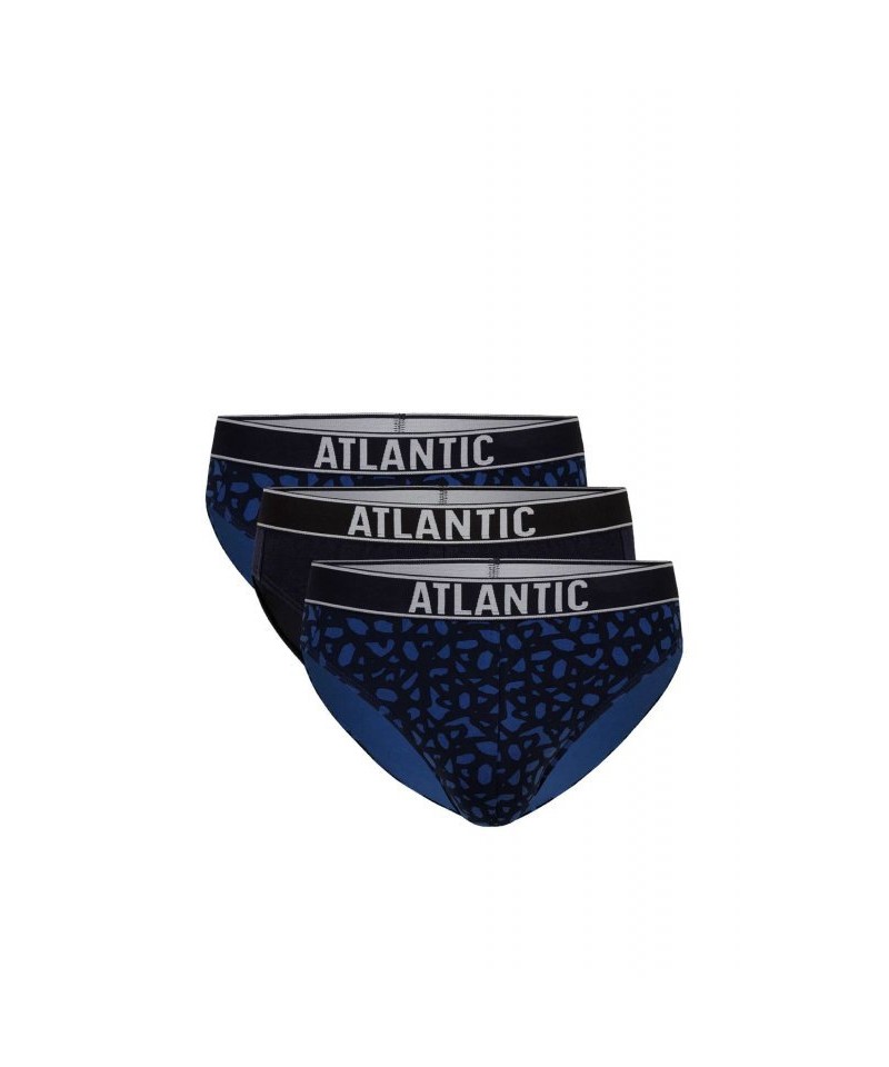 Atlantic 151 3-pak nie/gra/nie Pánské slipy, XL, Mix