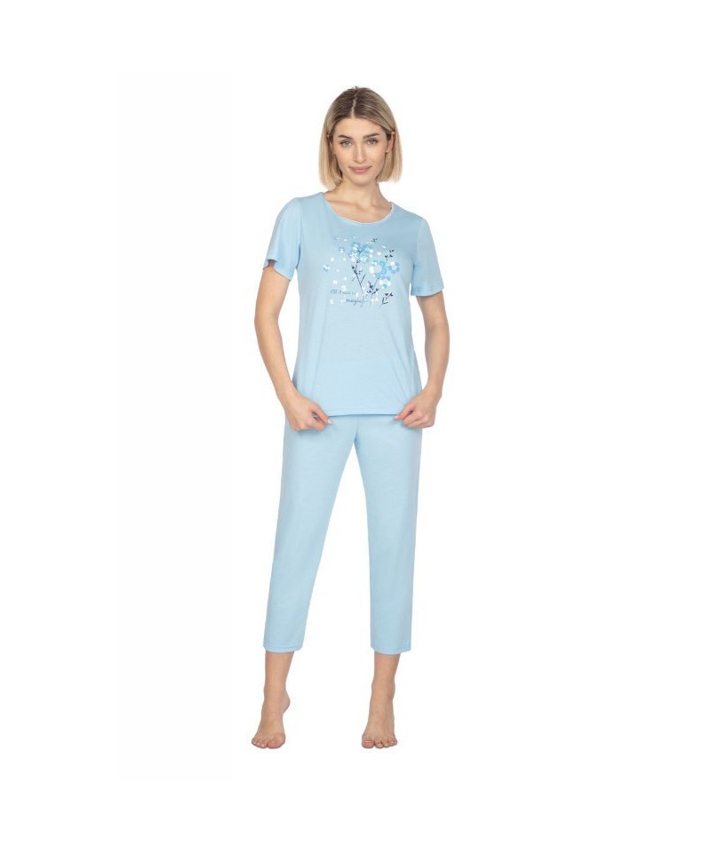 Regina 655 2XL-4XL L24 Dámské pyžamo, 3XL, modrá