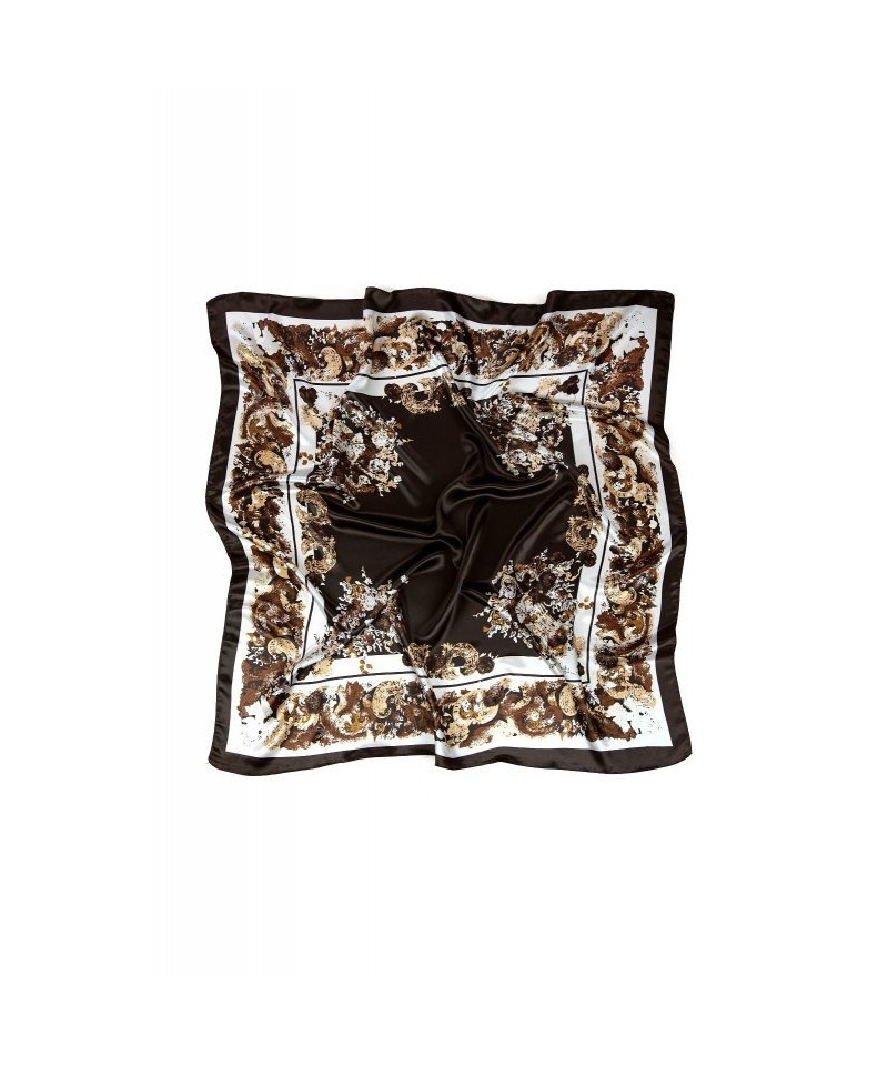 Art Of Polo 20944 Satin Bouquet Šátek, 90x90 cm, brown
