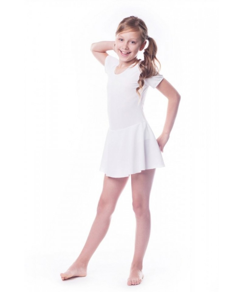 Shepa Gymnastický dres se sukní (B7), 116, bílá