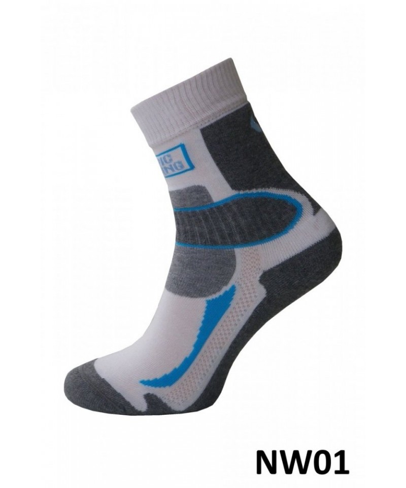 Sesto Senso Nordic Walking model 01 m Ponožky, Světle šedá, Bílo-šedá