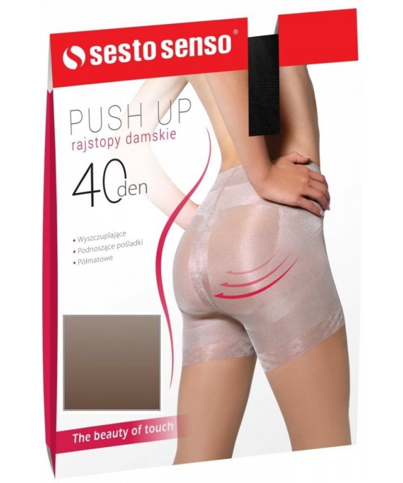 Sesto Senso Push Up 40 DEN Punčochové kalhoty, 3, Antilope