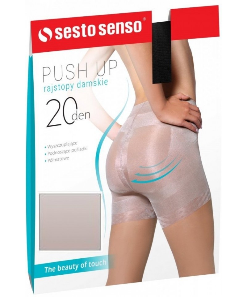 Sesto Senso Push Up 20 DEN Punčochové kalhoty, 4, Nero