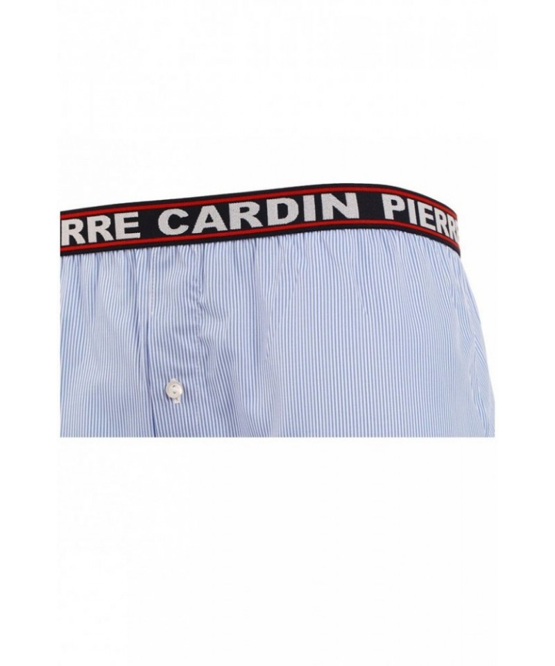 Pierre Cardin P2 blankytně pruhy Pánské šortký, L, světle modře-bílá