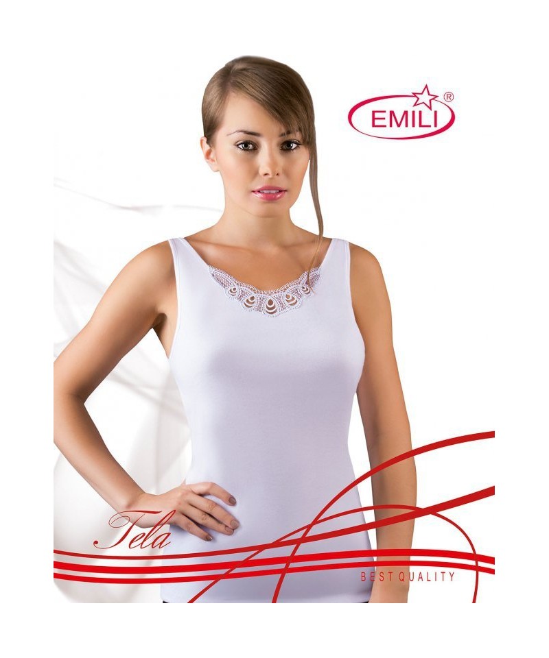 Emili Tela Bílá dámská košilka, XL, bílá