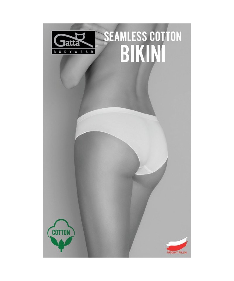 Gatta Seamless Cotton Bikini 41640 dámské kalhotky, S, bílá