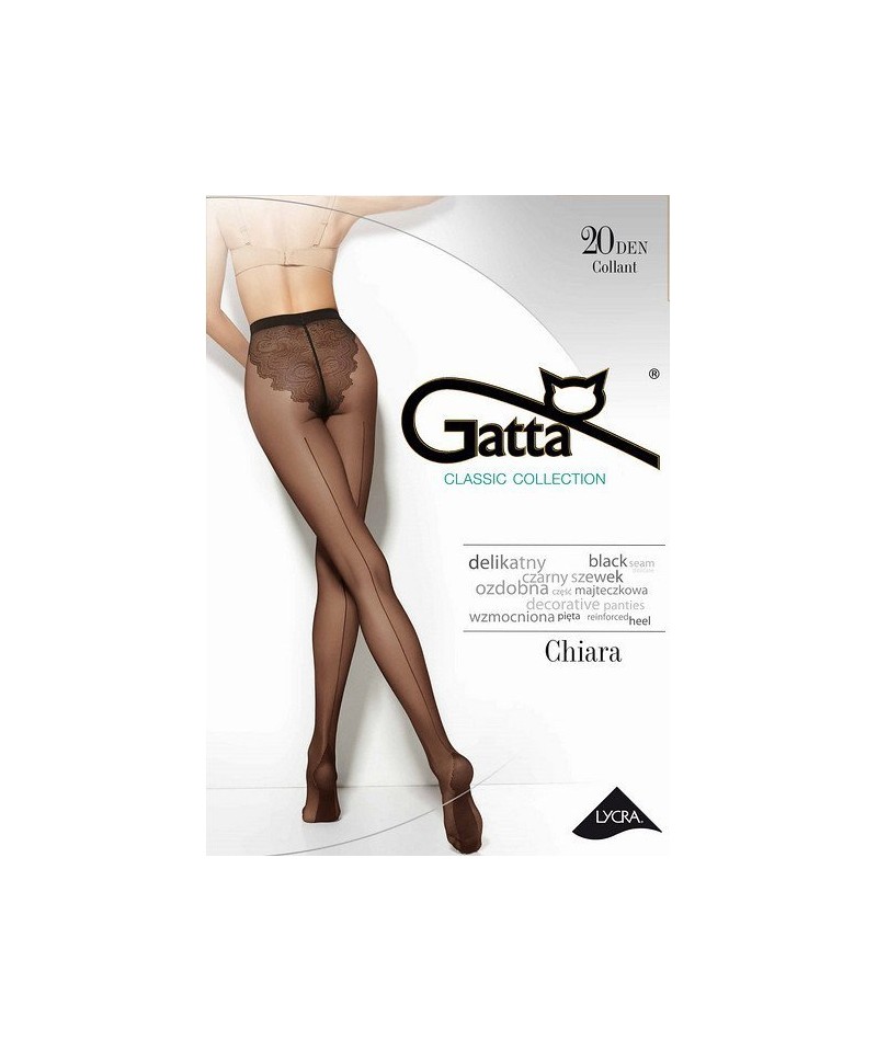 Gatta Chiara 20 den punčochové kalhoty, 4-L, nero/černá
