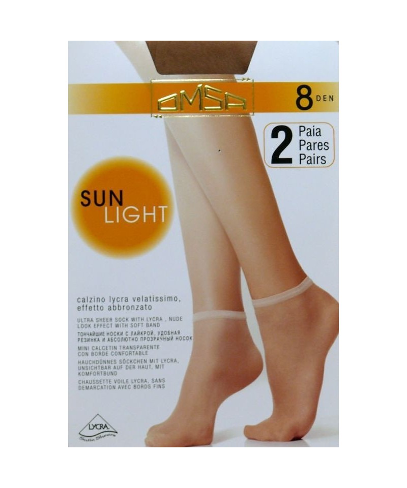 Omsa| Sun Light 8 den A`2 2-pack dámské ponožky, UNI,