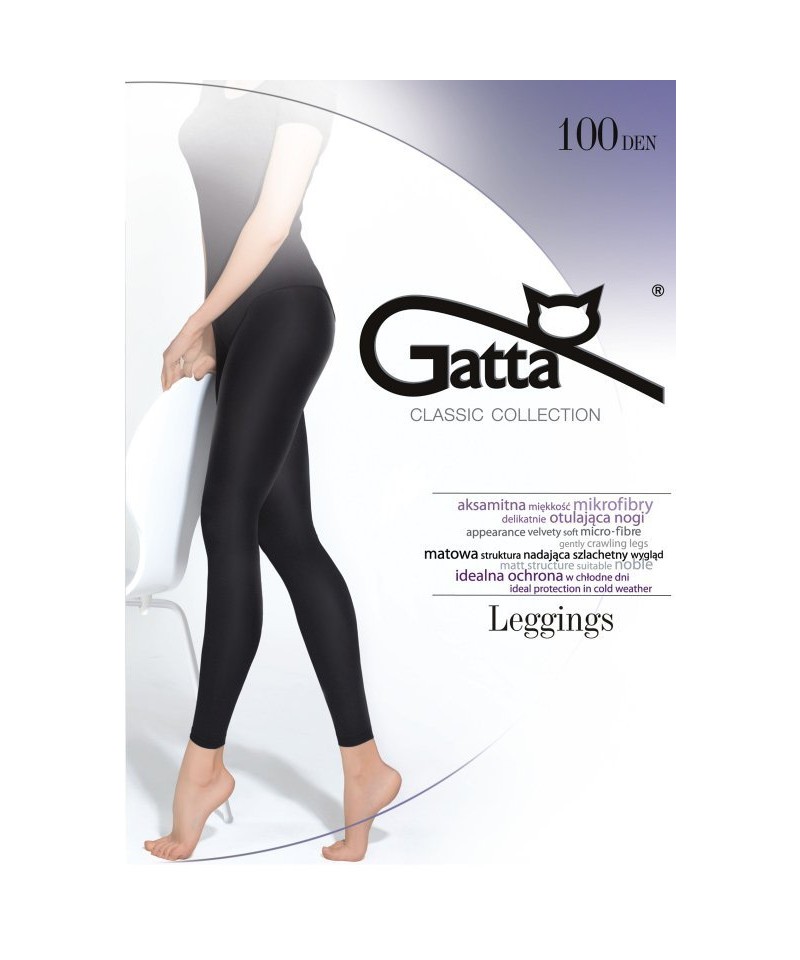 Gatta Microfibra 100 den legíny, 2-S, nero/černá