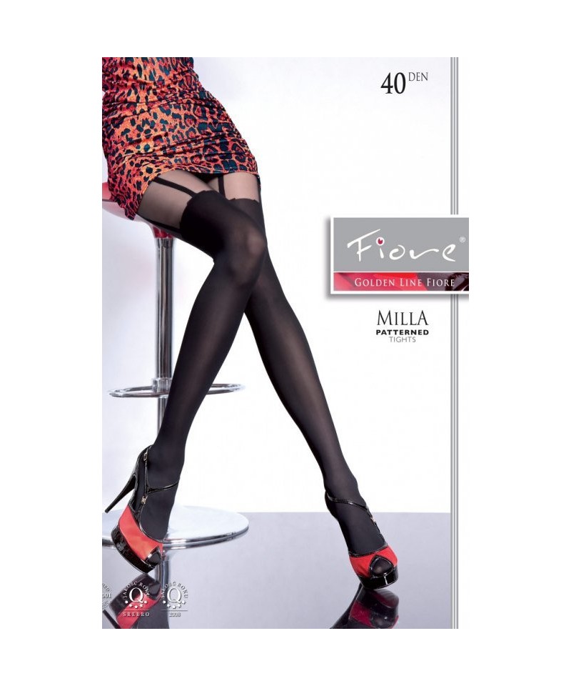 Fiore Milla 40 den punčochové kalhoty, 4-L, black/černá