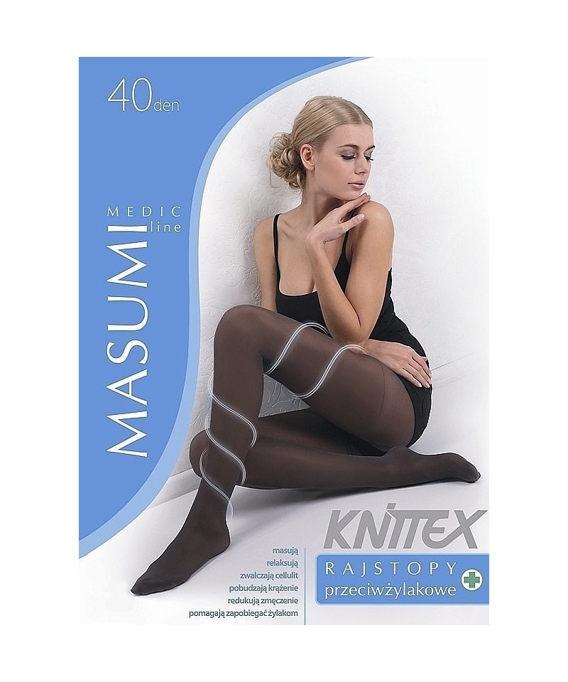 Knittex Masumi 40 den plus punčochové kalhoty, 5-XL, grafitová