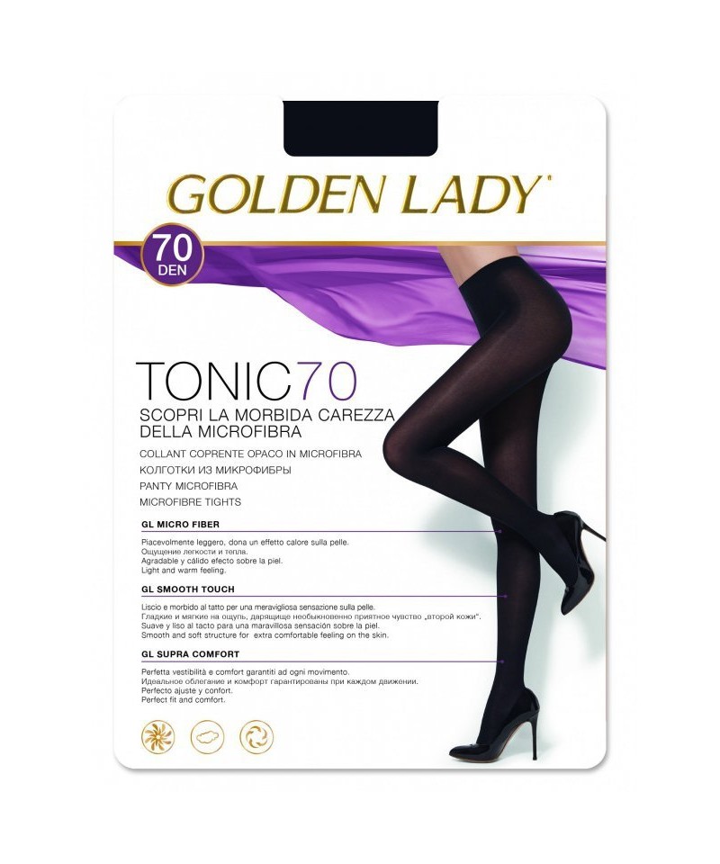 Golden Lady Tonic 70 den punčochové kalhoty, 4-L, nero/černá