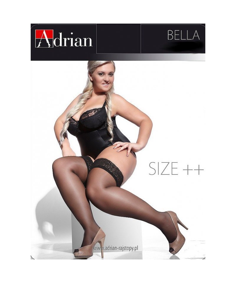 Adrian Bella Size++ 15 den punčochy, 7/8-XXL/3XL, fumo/odc.szarego