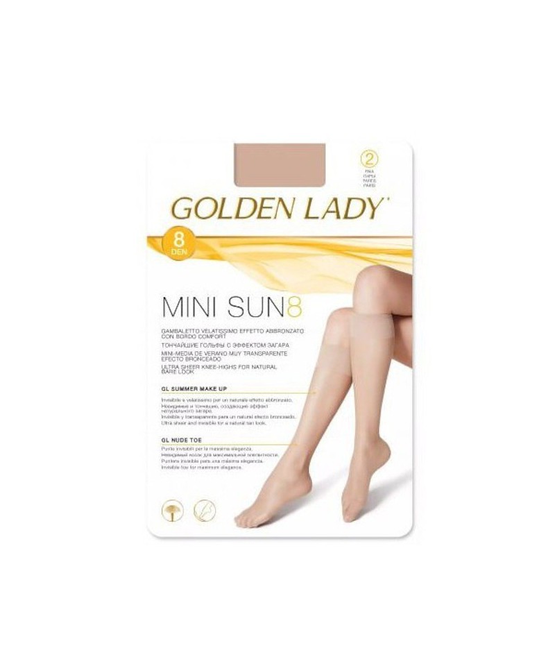 Golden Lady Mini Sun 8 den A\'2 2-pack podkolenky, UNI, nero/černá