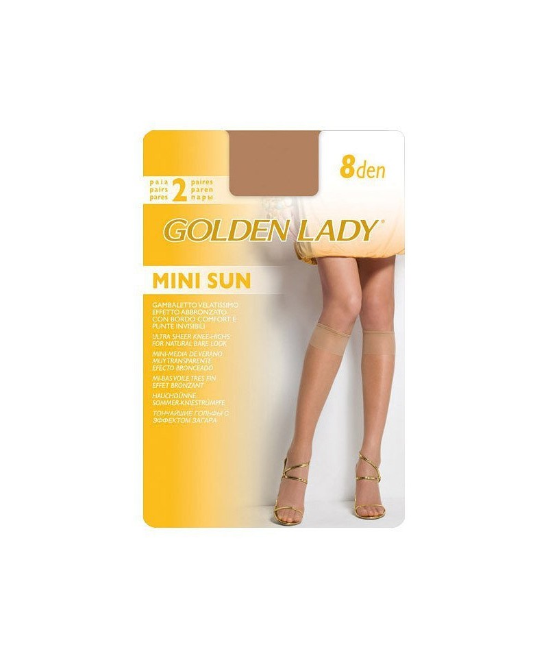 Golden Lady Mini Sun 8 den A'2 2-pack podkolenky, UNI,