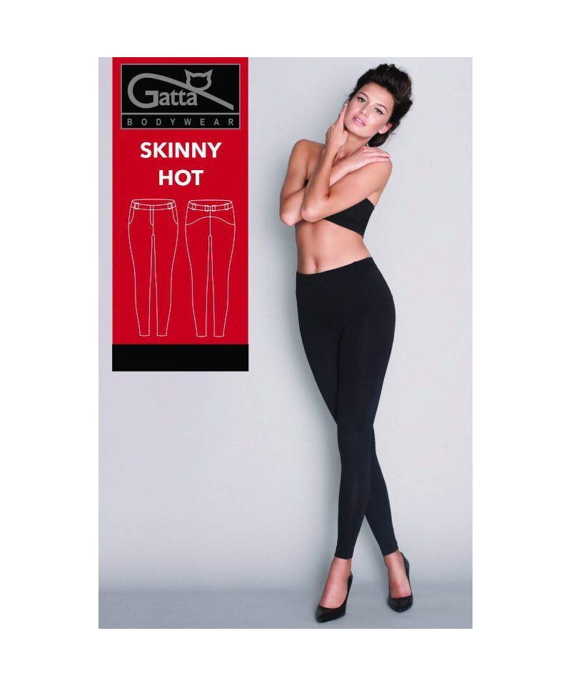Gatta Skinny Hot 4502S Dámské kalhoty, XXL, black/černá